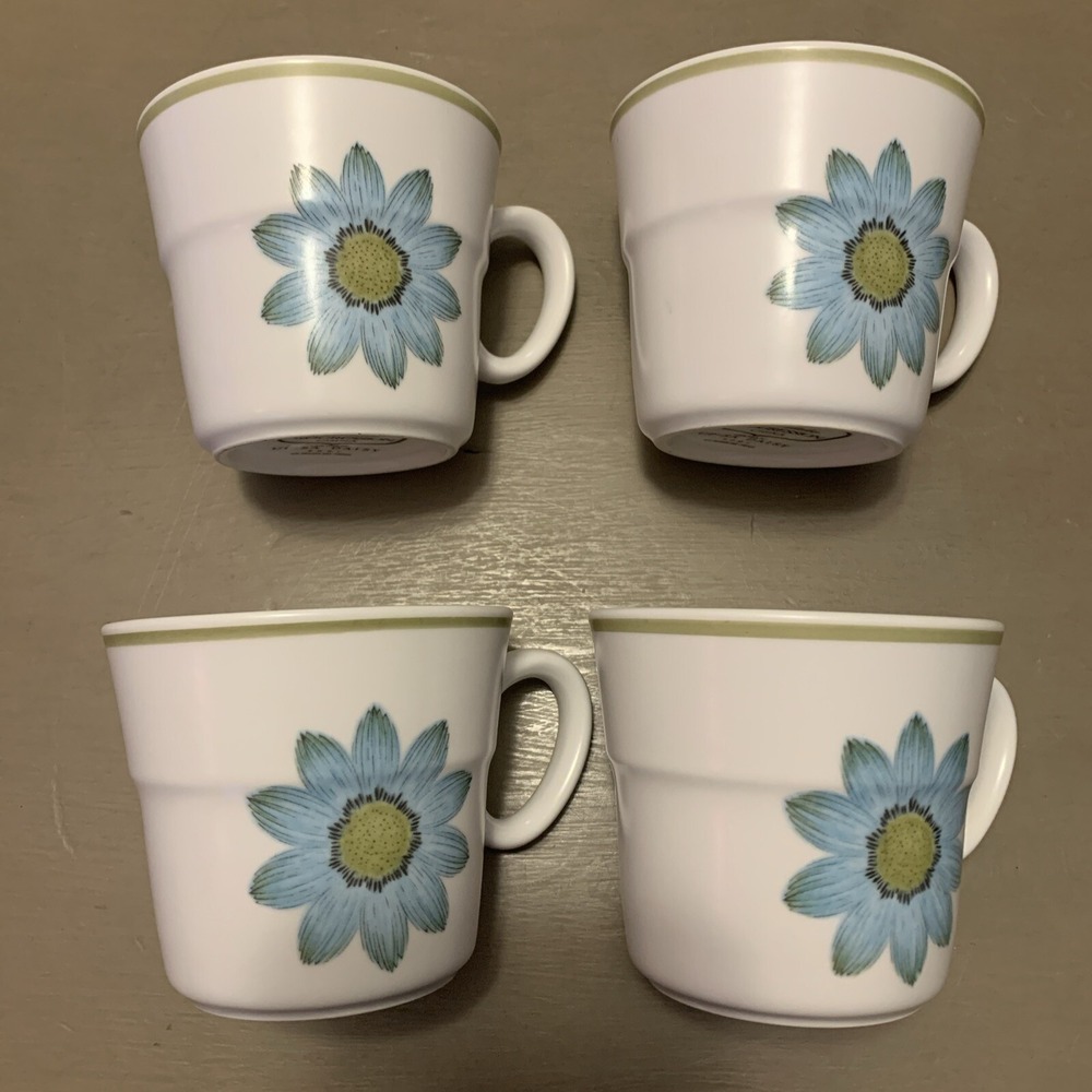 Set Of‎ 4 Noritake Progression China Up-Sa Daisy 9001 Tea Cup Japan 1966-79